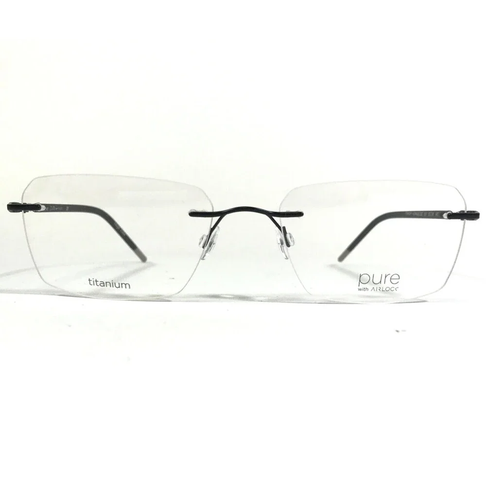 Marchon Airlock HOMAGE 203 001 Eyeglasses Frames Black Rectangular 55-18-140